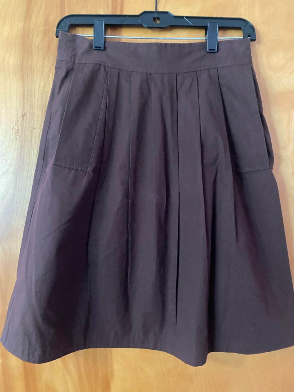 Michael Kors Brown A-Line Pleated Skirt